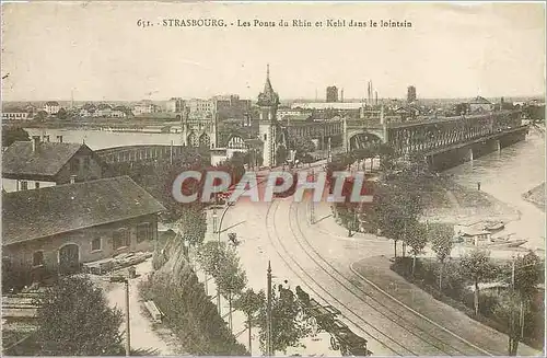 Ansichtskarte AK Strasbourg Les Ponts du Rhin et Kehl dans le lointain