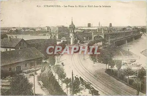 Cartes postales Strasbourg Les Ponts du Rhin et Kehl dans le lointain