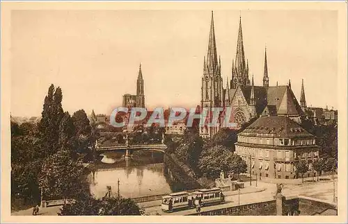 Cartes postales Strasbourg Eglise Saint Paul et Cathedrale