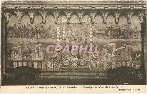 Ansichtskarte AK Lyon Basilique de ND de Fourviere Mosaique du Voeu de Louis XIII