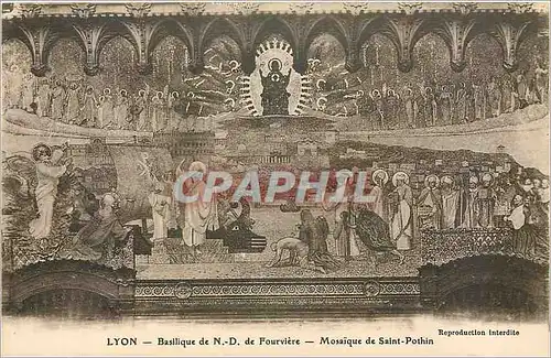 Ansichtskarte AK Lyon Basilique de ND de Fourviere Mosaique de Saint Pothin