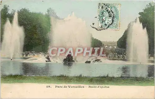 Cartes postales Parc de Versailles Bassin d'Apollon