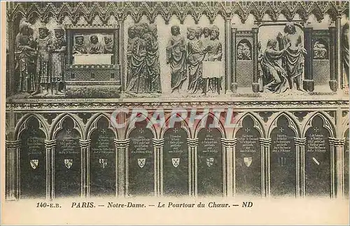 Cartes postales Paris Notre Dame Le Pourtour du Choeur