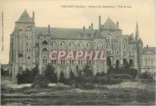 Cartes postales Solesmes Sarthe Abbaye de Benedictins Vue de face