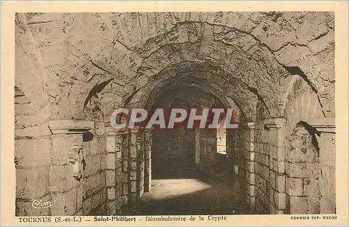 Cartes postales Tournus S et L Saint Philibert Deambulatoire de la Crypte