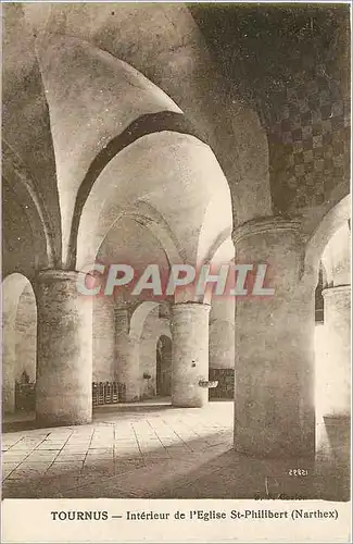 Ansichtskarte AK Tournus Interieur de l'Eglise St Philibert Narthex