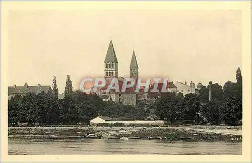 Cartes postales Tournus S et L L'Abbaye et la Saone