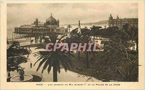 Cartes postales Nice Les jardins du Roi Albert I et le Palais de la Jetee