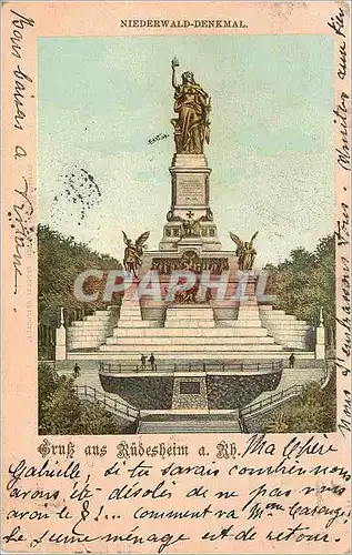 Cartes postales Niederwald Denkmal Gruss aus Rudesheim a Rh