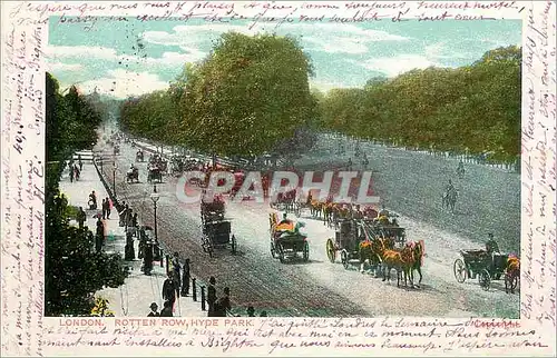 Cartes postales London Rotten Row Hyde Park Chevaux