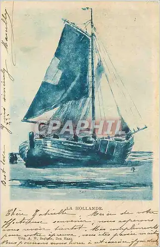 Cartes postales La Hollande Bateau