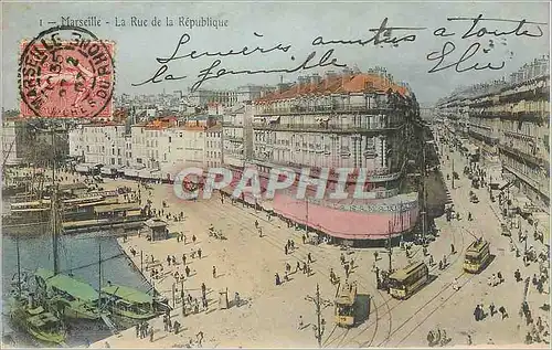 Cartes postales Marseille La Rue de la Republique