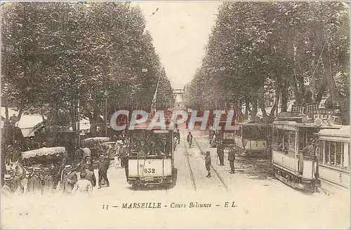 Ansichtskarte AK Marseille Cours Belsance Tramway