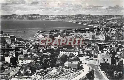 Moderne Karte Marseille Vue generale sur les Ports