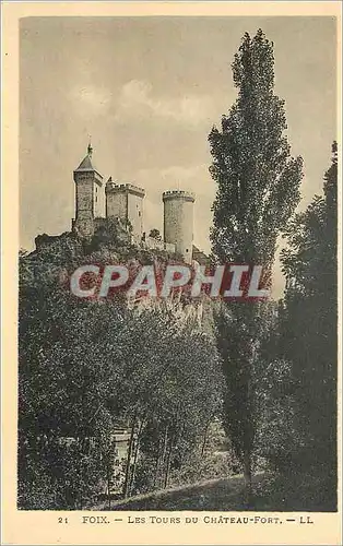 Cartes postales Foix Les Tours du Chateau Fort
