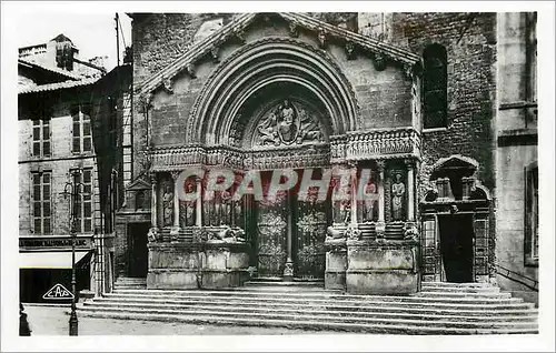 Ansichtskarte AK Arles Cathedrale St Trophime Le Portail