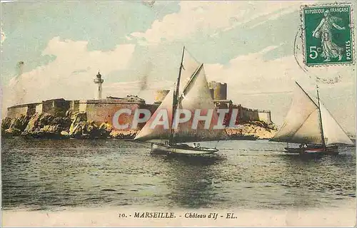 Cartes postales Marseille Chateau d'If Bateaux