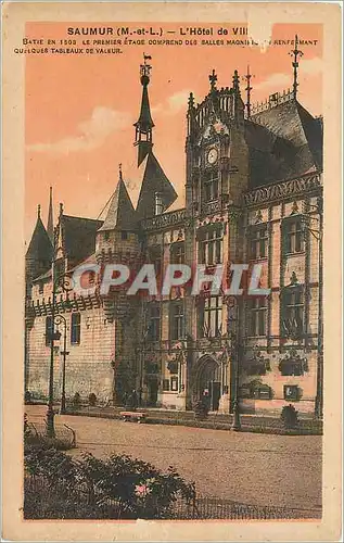 Cartes postales Saumur M et L Hotel de Ville