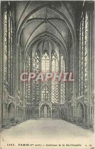 Cartes postales Paris Interieur de la Ste Chapelle