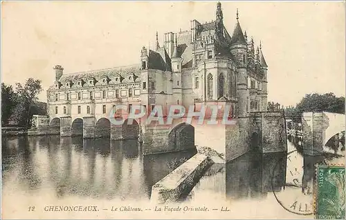 Cartes postales Chenonceaux Le Chateau La Facade Orientale