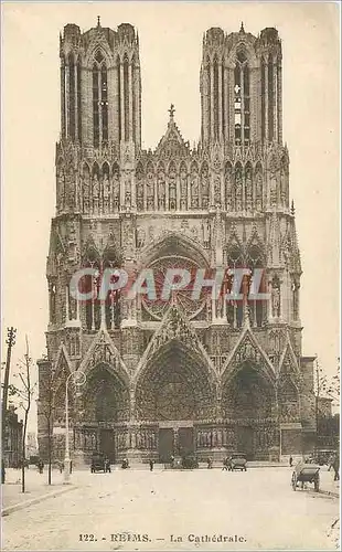 Cartes postales Reims La Cathedrale