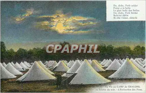 Cartes postales La Vie au Camp de Chalons Militaria