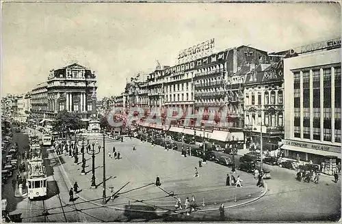 Cartes postales moderne Bruxelles Place de Brouckere Tramway