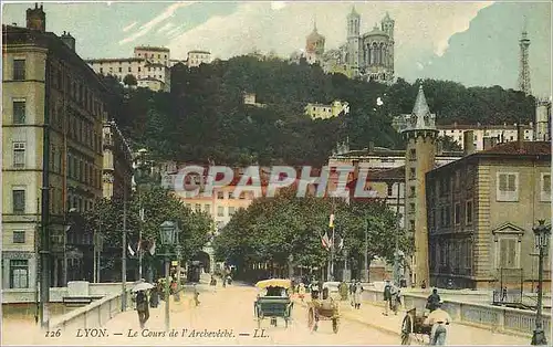 Cartes postales Lyon Le Cours de l'Archeveche