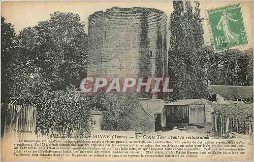 Cartes postales Villeneuve sur Yonne Yonne La Grosse Tour avant sa restauration
