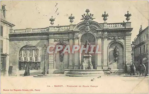 Cartes postales Nancy Fontaine et Place Callot