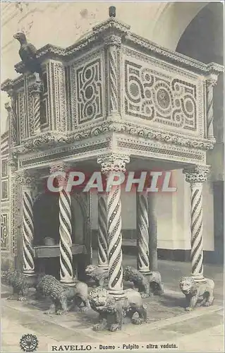 Cartes postales Ravello Duomo Pulpito altra veduta Lion