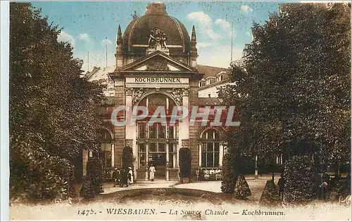 Cartes postales Wiesbaden La Source Chaude