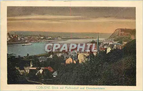 Cartes postales Coblenz Blick auf Plaffendorf und Ehrenbreitstein