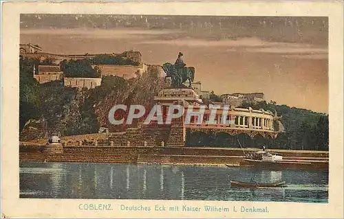 Cartes postales Coblenz Deutsches Eck mit Kaiser Wilhelm I Denkmal