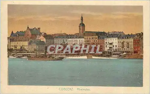 Cartes postales Coblenz Rheinufer Bateaux