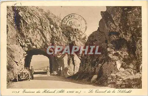 Ansichtskarte AK Environs du Hohneck Le Tunnel de la Schlucht Automobile