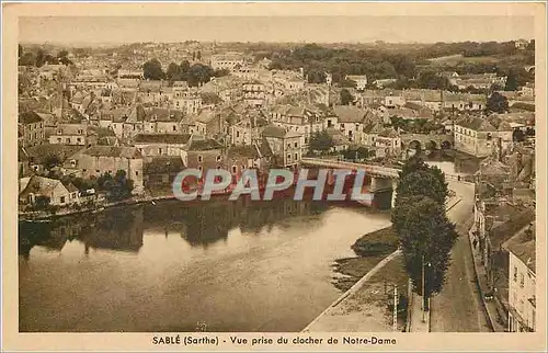 Ansichtskarte AK Sable Sarthe Vue prise du Clocher de Notre Dame