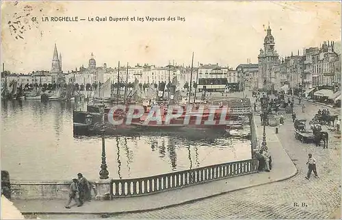 Ansichtskarte AK La Rochelle Le Quai Duperre et les Vapeurs des Iles Bateau