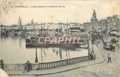 Cartes postales La Rochelle Le Quai Duperre et les Vapeurs des Iles Bateau