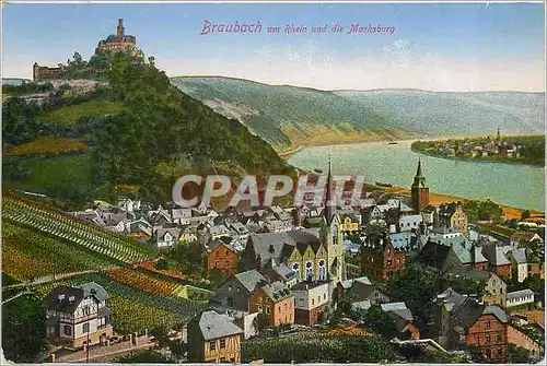 Cartes postales Braubach am Rhein und die Marksburg