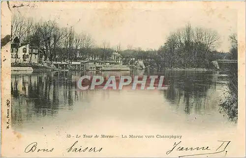 Ansichtskarte AK Le Tour de Marne La Marne vers Champigny