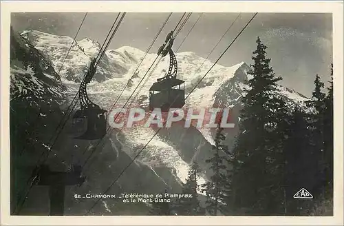 Ansichtskarte AK Chamonix Teleferique de Plampraz et le Mont Blanc