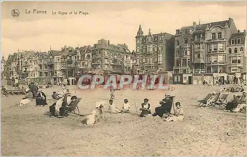 Cartes postales La Panne La Digue et la Plage