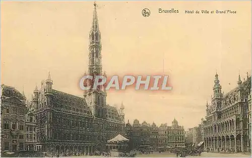 Cartes postales Bruxelles Hotel de Ville et Grand Place