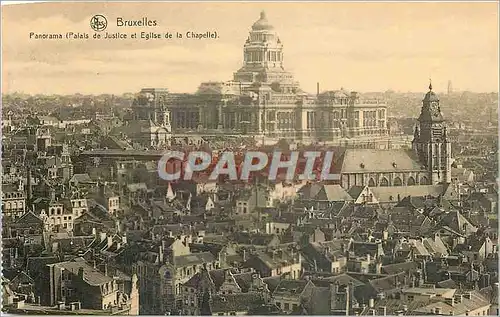 Cartes postales Bruxelles Panorama Palais de Justice et Eglise de la Chapelle