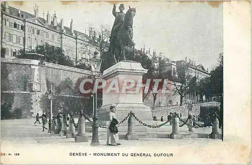 Cartes postales Geneve Monument du General Dufour