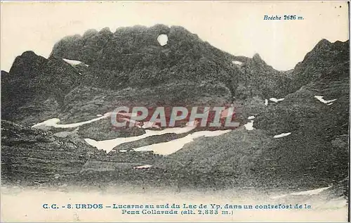Cartes postales Urdos Lucarne au sud du Lac de Yp dans un contrefort de la Pena Collarada