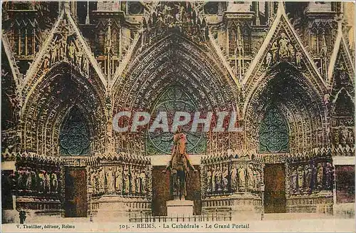 Cartes postales Reims La Cathedrale Le Grand Portail