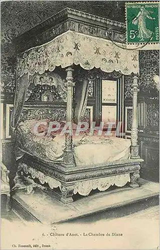 Cartes postales Chateau d'Anet La Chambre de Diane