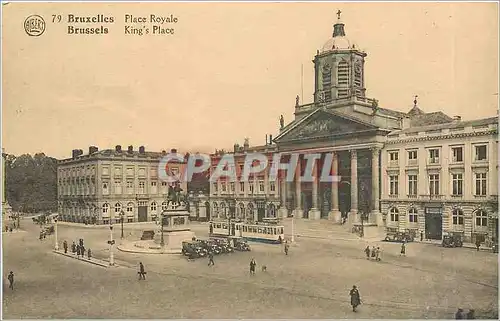 Cartes postales Bruxelles Place Royale Tramway